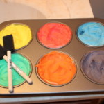 Sensory play — Bathtub Painting