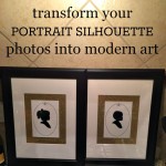 DIY modern, framed silhouette photos