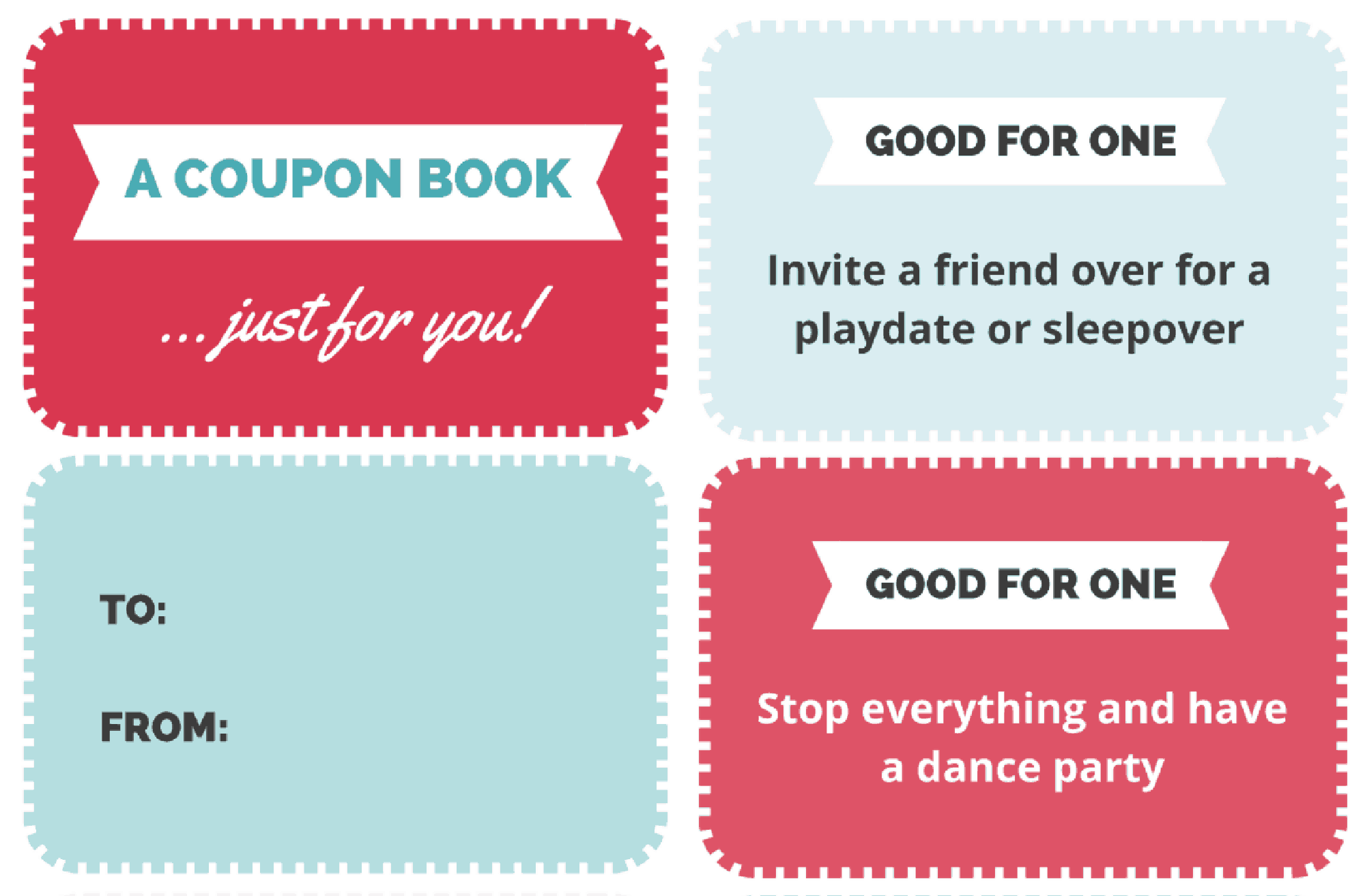 Free Printable Coupon Book for Kids